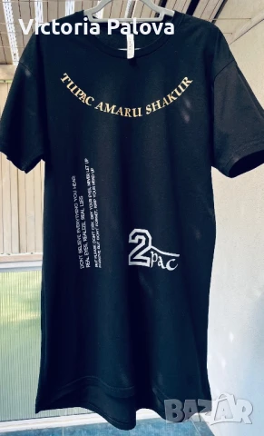 Дълга тениска( рокля) TUPAC 2 PAC SHAKUR USA унисекс, снимка 3 - Рокли - 51228862