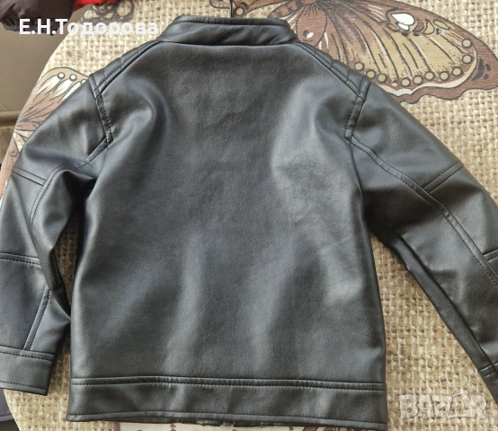 Кожено яке с премахнат етикет НОВО , снимка 3 - Детски якета и елеци - 52349927