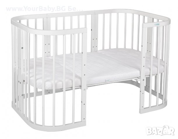 ПРЕПОРЪЧАН Кошара за Бебе Смарт 7в1 Комплект с Матрак Бяла, снимка 3 - Мебели за детската стая - 38195324
