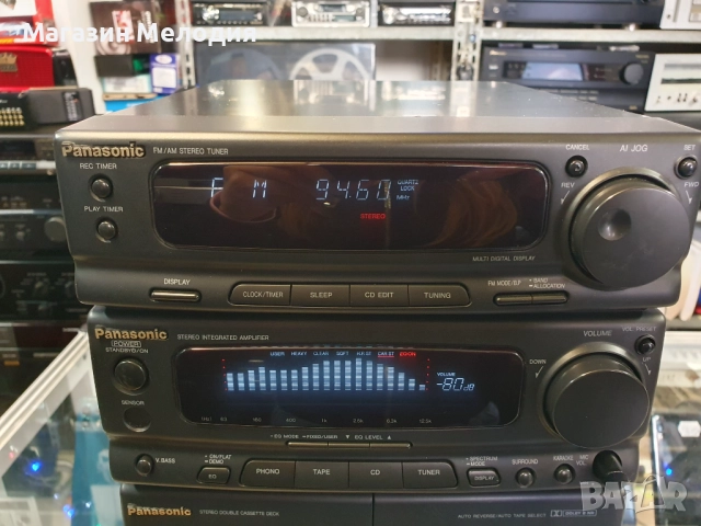 Аудиосистема Panasonic SA-CH350 В отлично техническо и визуално състояние. Лека забележка на касетит, снимка 5 - Аудиосистеми - 50782582