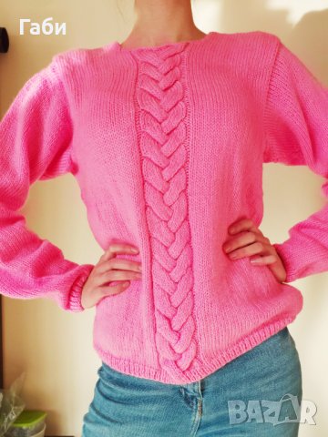 Ръчно плетена дамска блуза, снимка 7 - Блузи с дълъг ръкав и пуловери - 18762646