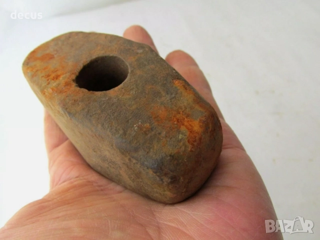 Древна средновековна желязна глава на чук, снимка 3 - Антикварни и старинни предмети - 51456517