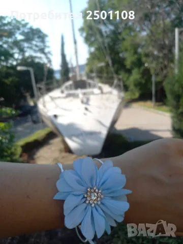 Цвете чокър, снимка 4 - Колиета, медальони, синджири - 49361387