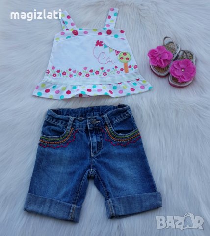 Детски дънкови панталонки и потник 2 години, снимка 10 - Комплекти за бебе - 32796815