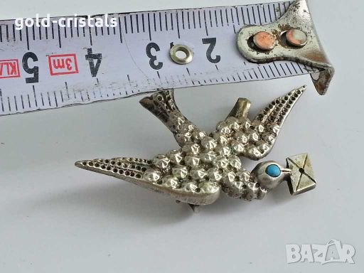 Антикварна брошка, снимка 4 - Антикварни и старинни предмети - 28757656
