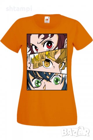 Дамска тениска Аниме Манга Demon Slayer Trio,Анимация,игра,Празник,Повод., снимка 8 - Тениски - 38058729