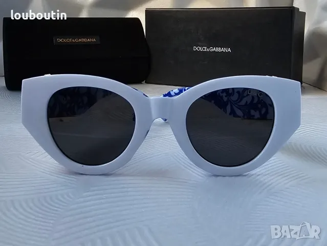 Dolce DG 2024 дамски слънчеви очила котка 2 цвята черни бели, снимка 11 - Слънчеви и диоптрични очила - 48034653