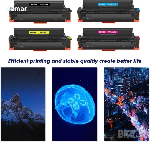 415X 415A Съвместима за HP 415X тонер касети с чип, за Color Laserjet Pro MFP M479 и M454, 4 броя, снимка 7 - Консумативи за принтери - 49282746