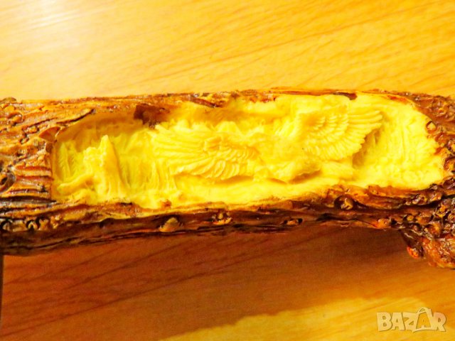 Ловен нож, масивен ловен нож с гравюри по острието  Американски орел колекционерски нож, снимка 7 - Антикварни и старинни предмети - 38465132