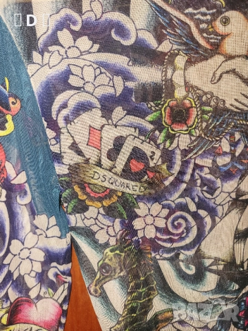 DSQUARED 2  блуза/туника татуировка  С-М, снимка 5 - Блузи с дълъг ръкав и пуловери - 52510995