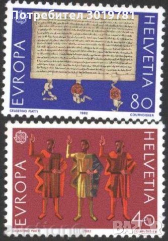 Чисти марки Европа СЕПТ 1982 от Швейцария, снимка 1 - Филателия - 33603650