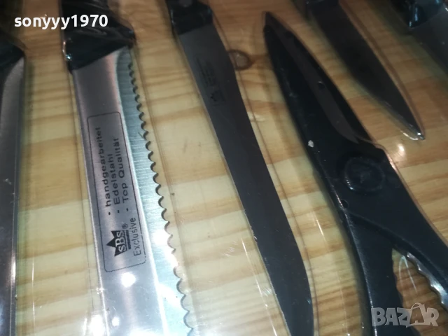 НОЖОВЕ В КОМПЛЕКТ С ДЪСКА-ВНОС GERMANY 0606251931, снимка 9 - Ножове - 50577486