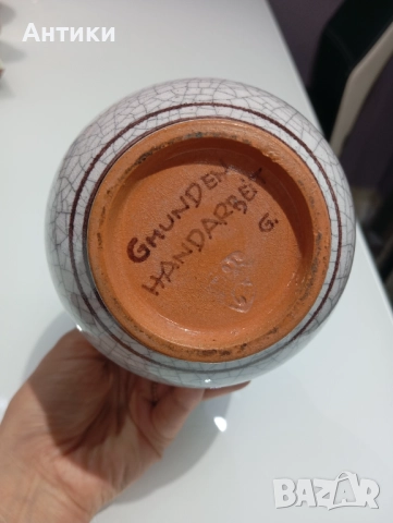 Керамична стара кана маркирана , снимка 2 - Други - 52470565