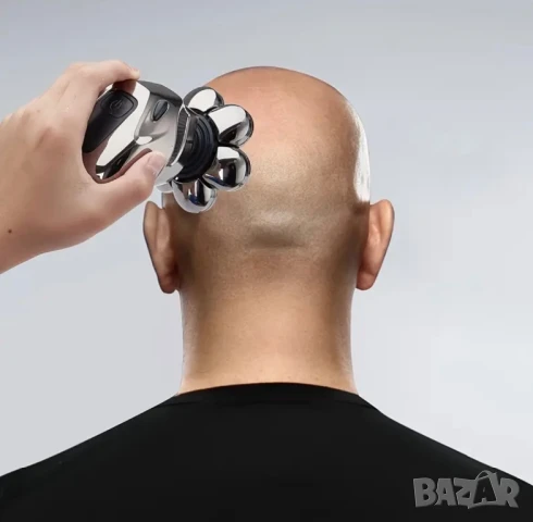 5в1 Многофункционална Мъжка Електрическа Самобръсначка за Глава и Лице Водоустойчива Тример Машинка, снимка 3 - Други - 50893366