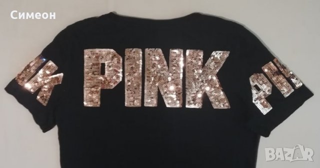 PINK Victoria's Secret оригинална тениска XS памучна фланелка, снимка 6 - Тениски - 33629134