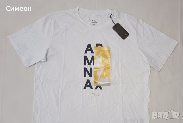 Armani Exchange T-Shirt оригинална тениска 2XL памучна фланелка, снимка 2 - Тениски - 43924991