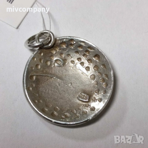 Сребърна висулка "Знакът на родът ДУЛО" 2.28гр., снимка 4 - Колиета, медальони, синджири - 53126011