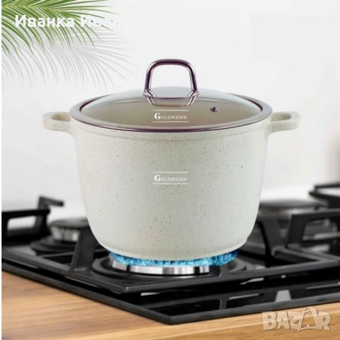 Дълбока тенджера Goldmann GM-0624B с мраморно покритие, 24 см, 6.2 л, индукция, снимка 6 - Съдове за готвене - 53066414