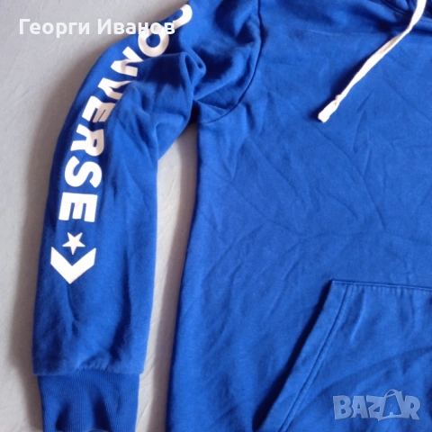 КАТО НОВ CONVERSE M/L QR-code 100% ОРИГИНАЛЕН суичър худи горница топ Royal Blue sweatshirt hoodie, снимка 5 - Суичъри - 53440465