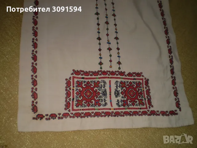 Покривка Българска шевица ръчна изработка антични хилядолетни мотиви , снимка 9 - Антикварни и старинни предмети - 50194495