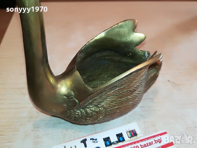ЛЕБЕД-МЕД/МЕСИНГ МАСИВЕН ОТ ШВЕЦИЯ 1311221516, снимка 8 - Антикварни и старинни предмети - 38657078