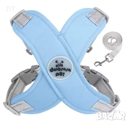 V-образен нагръдник с повод за кучета малки и средни породи