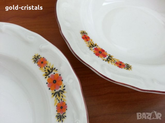Стар български порцелан чинии бароков стил, снимка 6 - Антикварни и старинни предмети - 33342982
