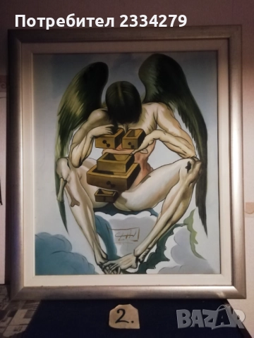 Картини ,,ТЪЖНАТА РОЗА" ПИЕРО ЛЮБОВ, по Мира Фуджита. Офсетова литография. И други две рисувани. , снимка 11 - Картини - 45880623