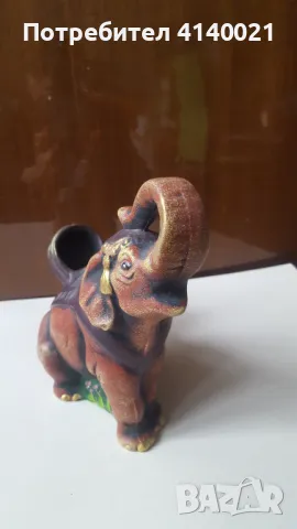 Керамичен слон, снимка 3 - Антикварни и старинни предмети - 48663618