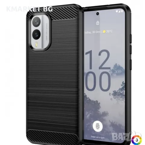 Nokia X30 5G Удароустойчив Carbon Fiber Калъф и Протектор, снимка 1