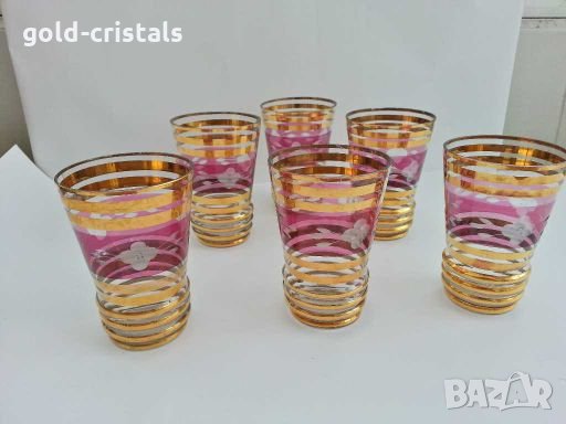 ретро  стъклени чаши и кана, снимка 7 - Антикварни и старинни предмети - 28486120