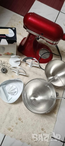 Миксер с купи 2 бр KitchenAid Artisan 5KSM175PSECA, 300W, 4.8 л, Candy Apple, снимка 5 - Аксесоари за кухня - 52239213