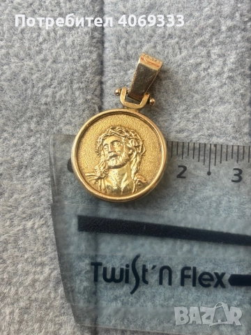 Златна висулка от 14 к злато, снимка 4 - Колиета, медальони, синджири - 52854947