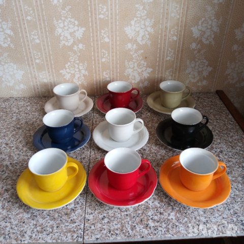 Сервиз за кафе Български разноцветен, снимка 2 - Сервизи - 43253130