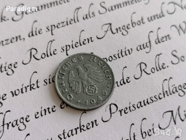 Монета - Трети райх - Германия - 1 пфениг | 1940г.; серия D, снимка 1 - Нумизматика и бонистика - 37898157