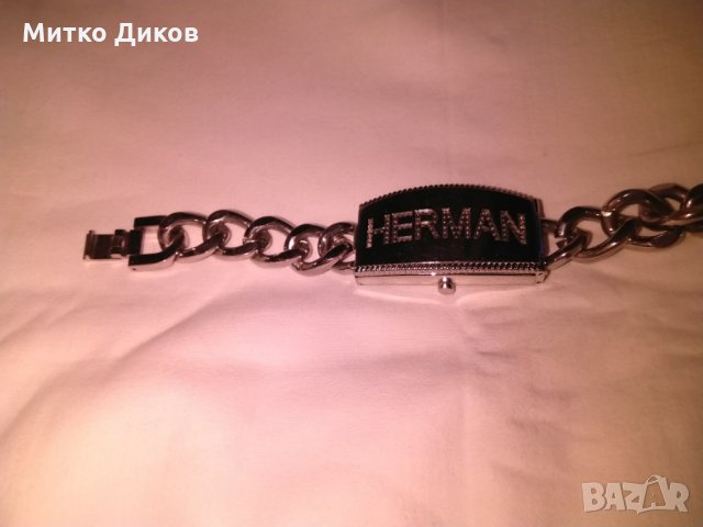 Херман немски часовник с капак  кварц верижка стоманен корпус прахоуст., снимка 6 - Дамски - 29005381