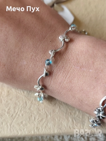 Сребърна гривна (333), снимка 3 - Гривни - 52454840