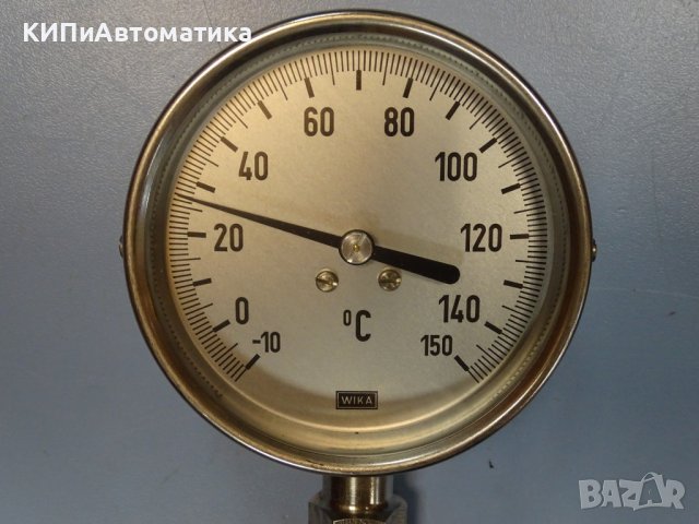 биметален термометър Wika thermometer ф100mm, 0/+100°C, -10/+150°C, L-400-500mm, снимка 4 - Резервни части за машини - 37104512