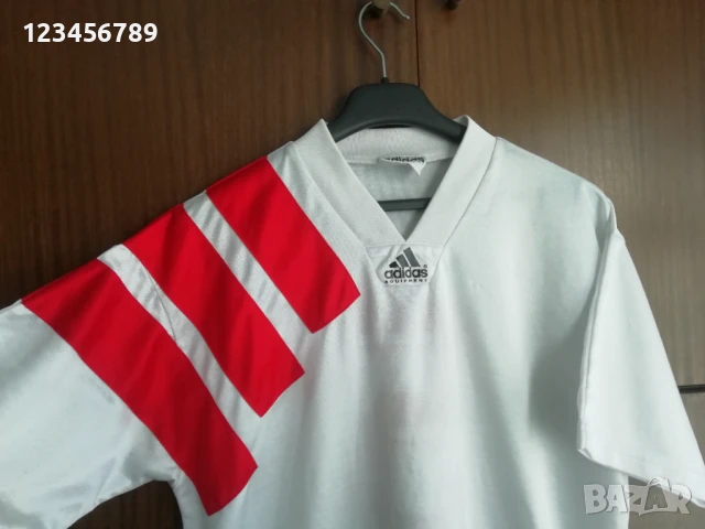България 1992-1993 Петър Хубчев #5 Adidas мачова оригинална футболна тениска фланелка , снимка 4 - Тениски - 50887596