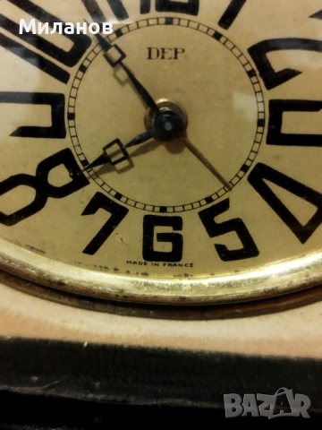 Стар френски будилник, настолен часовник, снимка 7 - Антикварни и старинни предмети - 53096825
