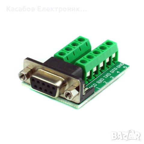 Адаптерна клема RS232 DB9 - женски конектор