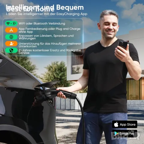 Зарядна станция Type2 за електромобили с WiFi Bluetooth управление, 6 м FNRIDS, снимка 7 - Аксесоари и консумативи - 49349444