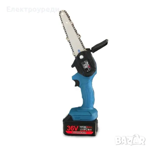 Немска Акумулаторна Мини Резачка/Трион на батерии+ подарък 3 вериги 2 шини и ръкавици, снимка 2 - Други инструменти - 47629029