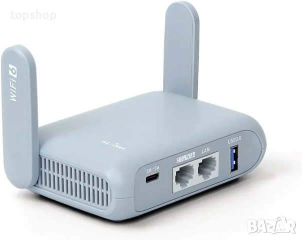 НОВ Професионален Travel Рутер GL.iNet Beryl AX (GL-MT3000) – Wi-Fi 6 / VPN / 2.5G