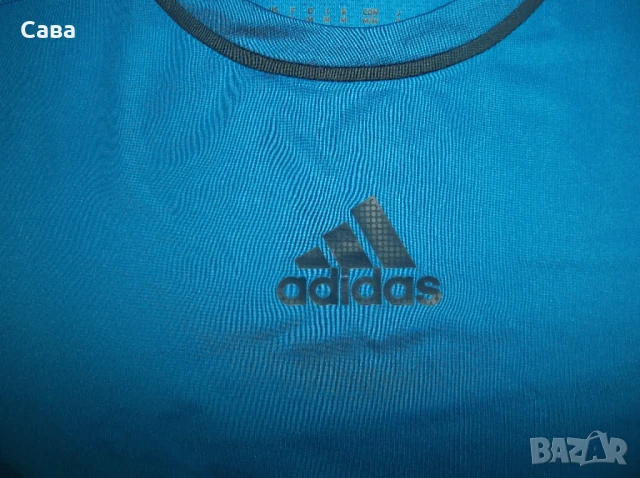 Тениски ADIDAS  мъжки,М и Л  /бяла и бялосиня/, снимка 5 - Тениски - 47172995