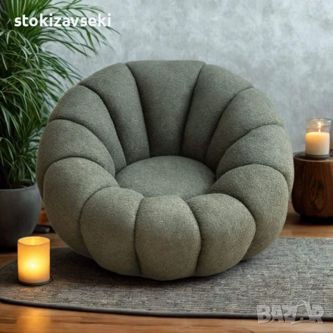 Диван едноместен с цветовиден дизайн, 104*104*64 см