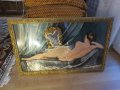 картина, еротика гоблен картина  с красива рамка - Дамата пред огледалото -  18+ , снимка 2