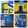 БРАЗИЛИЯ ❤️⚽️ подаръчен комплект- футболен екип, екип анцуг и гети 