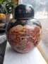Сатцума Satsuma стара голяма ваза буркан с капак порцелан, снимка 4