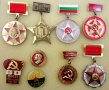 НРБ-БКП-Социализъм-Комунизъм-Голям лот значки-Медали